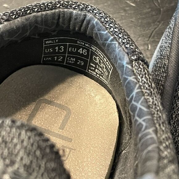 Hey Dude Wally Sox Shoes Men's Sz 13 Micro Total Black Loafer Slip On - Picture 3 of 9